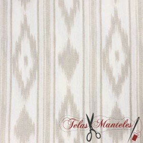 Tela Lenguas Mallorquinas Beige - Telas y Manteles