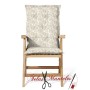 Tela loneta estampada palmeras beige