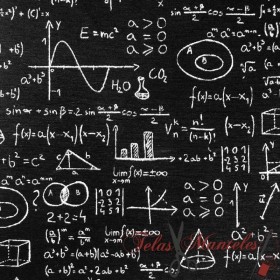 Tela Fórmulas Matemáticas Pizarra TELAS Y MANTELES