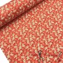 Tela Liberty Flores Naranja - TELAS Y MANTELES