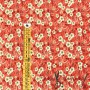 Tela Liberty Flores Naranja - TELAS Y MANTELES