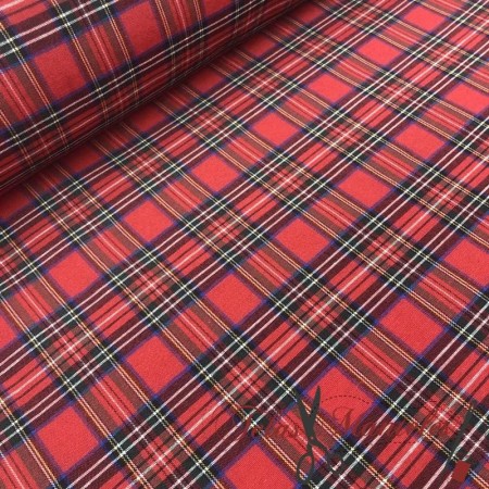 Tela De Cuadros Escoceses Rojo - TELAS Y MANTELES