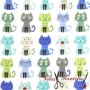 Tela Algodón Gatos Azul - TELAS Y MANTELES