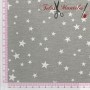 TELA ESTRELLAS GRIS - TELAS Y MANTELES