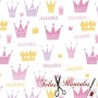 TELA ALGODÓN CORONAS PRINCESAS - TIENDA ONLINE TELAS Y MANTELES