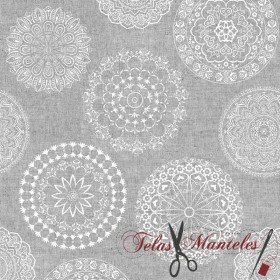 TELA RESINADA MANTEL ANTIMANCHAS MANDALAS - TIENDA ONLINE TELAS Y MANTELES