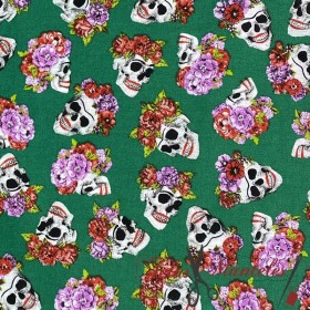 POPELIN ALGODON CATRINAS CALAVERAS - TIENDA ONLINE TELAS Y MANTELES