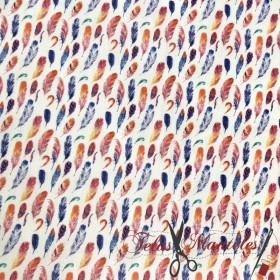 TELA DE ALGODON PLUMAS - TIENDA ONLINE TELAS Y MANTELES
