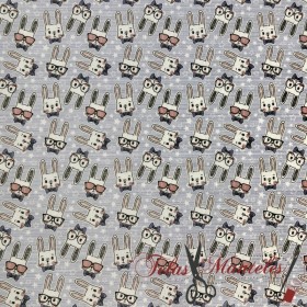 TELA DE ALGODON CONEJOS - TIENDA ONLINE TELAS Y MANTELES