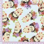 TELA POPELIN ALGODON FRIDA KAHLO - TIENDA ONLINE TELAS Y MANTELES