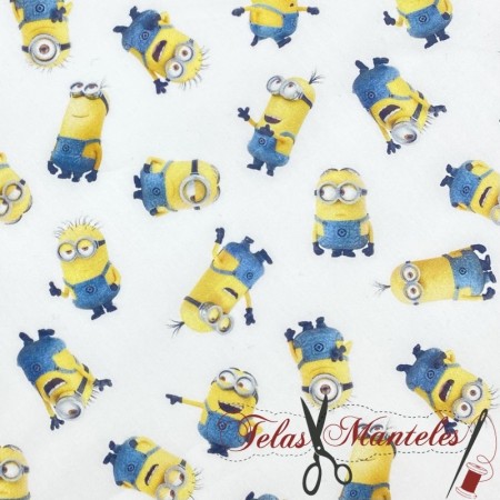 TELA ALGODON MINIONS - TIENDA ONLINE TELAS Y MANTELES