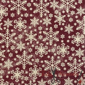 TELA COPOS NAVIDAD ROJO - TIENDA ONLINE TELAS Y MANTELES