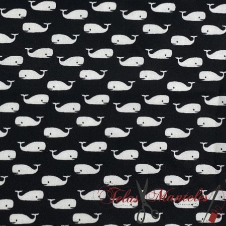 TELA DE ALGODON BALLENAS - TIENDA ONLINE TELAS Y MANTELES