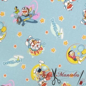 TELA ALGODON DORAEMON - TIENDA ONLINE TELAS Y MANTELES