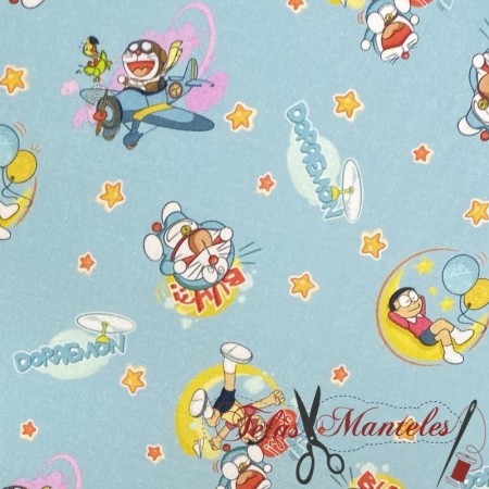TELA ALGODON DORAEMON - TIENDA ONLINE TELAS Y MANTELES