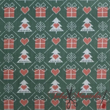 TELA DE ALGODON NAVIDAD - TIENDA ONLINE TELAS Y MANTELES