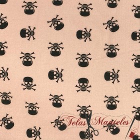 TELA DE ALGODON CALAVERAS - TIENDA ONLINE TELAS Y MANTELES