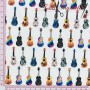 TELA DE ALGODON GUITARRAS - TIENDA ONLINE TELAS Y MANTELES