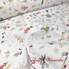 TELA DE ALGODÓN NAVIDAD - TIENDA ONLINE TELAS Y MANTELES