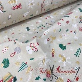 TELA DE ALGODÓN NAVIDAD - TIENDA ONLINE TELAS Y MANTELES