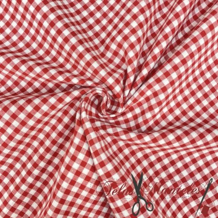 TELA ALGODÓN CUADRO VICHY - TIENDA ONLINE TELAS Y MANTELES