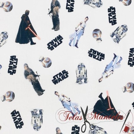 TELA ALGODON STAR WARS - TIENDA ONLINE TELAS Y MANTELES