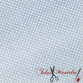 POPELIN LUNAR PEQUEÑO CELESTE - TIENDA ONLINE TELAS Y MANTELES