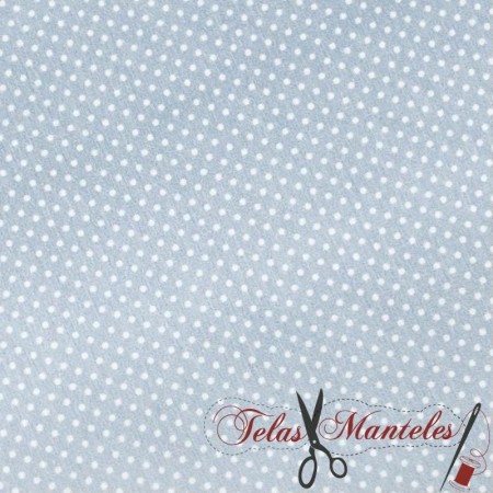 POPELIN LUNAR PEQUEÑO CELESTE - TIENDA ONLINE TELAS Y MANTELES