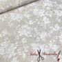 TELA LONETA FLORES FONDO BEIGE - TIENDA ONLINE TELAS Y MANTELES