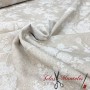 TELA LONETA FLORES FONDO BEIGE - TIENDA ONLINE TELAS Y MANTELES