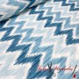 TELA MALLORQUINA IKAT TURQUESA - TIENDA ONLINE TELAS Y MANTELES