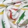 TELA DE ALGODON POPELIN COCODRILOS - TIENDA ONLINE TELAS Y MANTELES