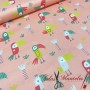 TELA DE ALGODON POPELIN TUCANES - TIENDA ONLINE TELAS Y MANTELES