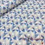TELA POPELIN ALGODÓN FORMAS GEOMÉTRICAS AZULES - TIENDA ONLINE TELAS Y MANTELES