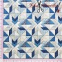 TELA POPELIN ALGODÓN FORMAS GEOMÉTRICAS AZULES - TIENDA ONLINE TELAS Y MANTELES