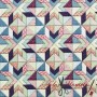 TELA POPELIN ALGODÓN FORMAS GEOMÉTRICAS MULTICOLOR - TIENDA ONLINE TELAS Y MANTELES