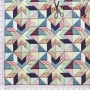 TELA POPELIN ALGODÓN FORMAS GEOMÉTRICAS MULTICOLOR - TIENDA ONLINE TELAS Y MANTELES