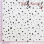 TELA POPELIN ALGODÓN INFANTIL ESTRELLAS NEGRO - TIENDA ONLINE TELAS Y MANTELES