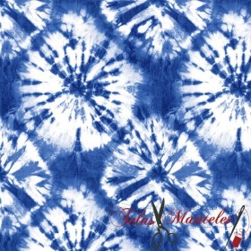 LONETA ESTAMPADA TIE DYE AZUL - TIENDA ONLINE TELAS Y MANTELES