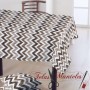 TELA MALLORQUINA IKAT MARRON BEIGE - TIENDA ONLINE TELAS Y MANTELES