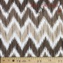 TELA MALLORQUINA IKAT MARRON BEIGE - TIENDA ONLINE TELAS Y MANTELES