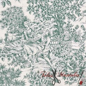 TELA LONETA TOILE DE JOUY CARTUJA - TIENDA ONLINE TELAS Y MANTELES
