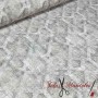 TELA IMPERMEABLE GEOMÉTRICO 3D GRIS - TIENDA ONLINE TELAS Y MANTELES