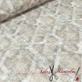 TELA IMPERMEABLE GEOMÉTRICO 3D BEIGE - TIENDA ONLINE TELAS Y MANTELES