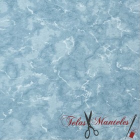 LONETA ESTAMPADA MARMOL AZUL - TIENDA ONLINE TELAS Y MANTELES