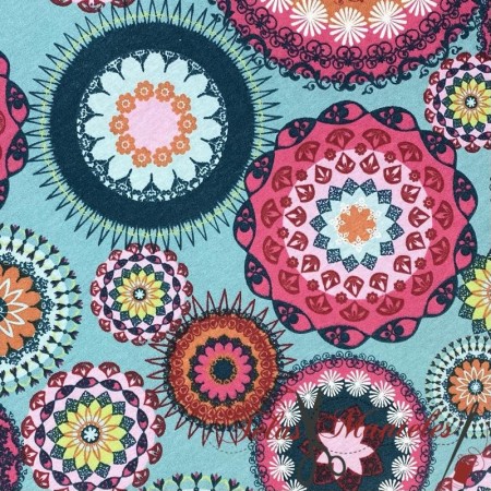 TELA MANDALAS MULTICOLOR DESIGUAL - TIENDA ONLINE TELAS Y MANTELES