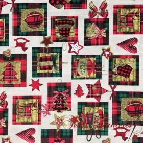TELA NAVIDAD CUADRO ESCOCES - TIENDA ONLINE TELAS Y MANTELES
