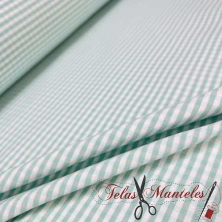 TELA ALGODÓN CUADRO VICHY - TIENDA ONLINE TELAS Y MANTELES