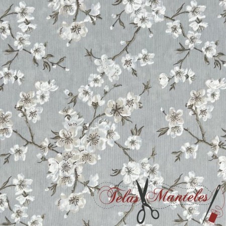 TELA ANTIMANCHAS ALMENDRO GRIS - TIENDA ONLINE TELAS Y MANTELES