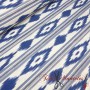 TELA MALLORQUINA IKAT AZUL Y GRIS - TIENDA ONLINE TELAS Y MANTELES
